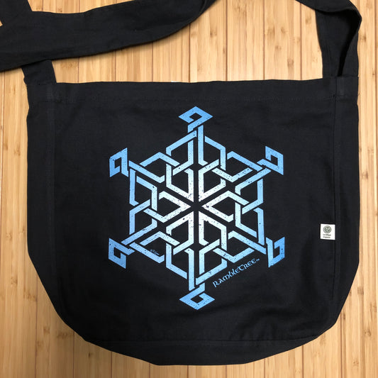 Snowflake 'Frost' - Organic tote/shoulder bag