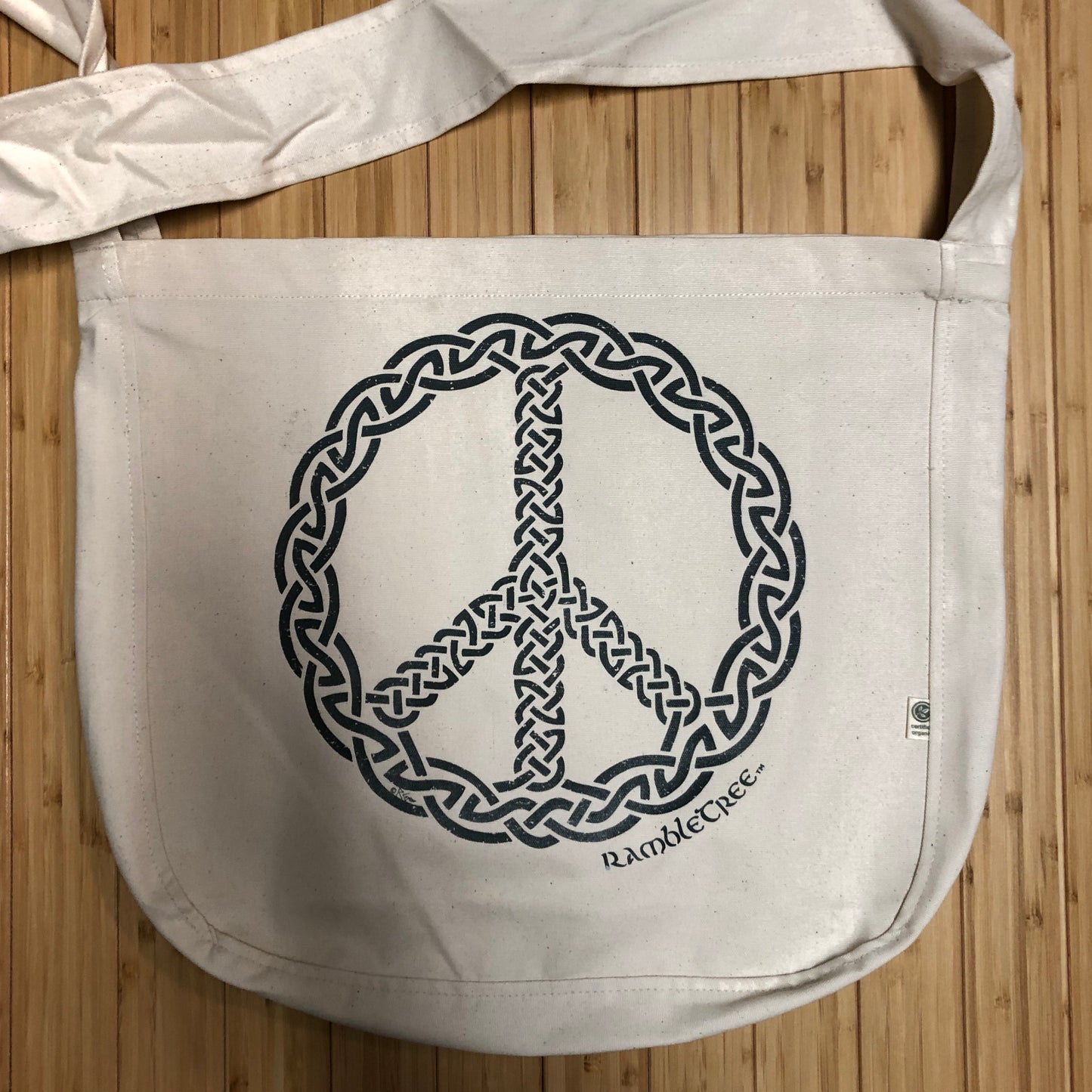 Peace Knot War - Organic tote/shoulder bag
